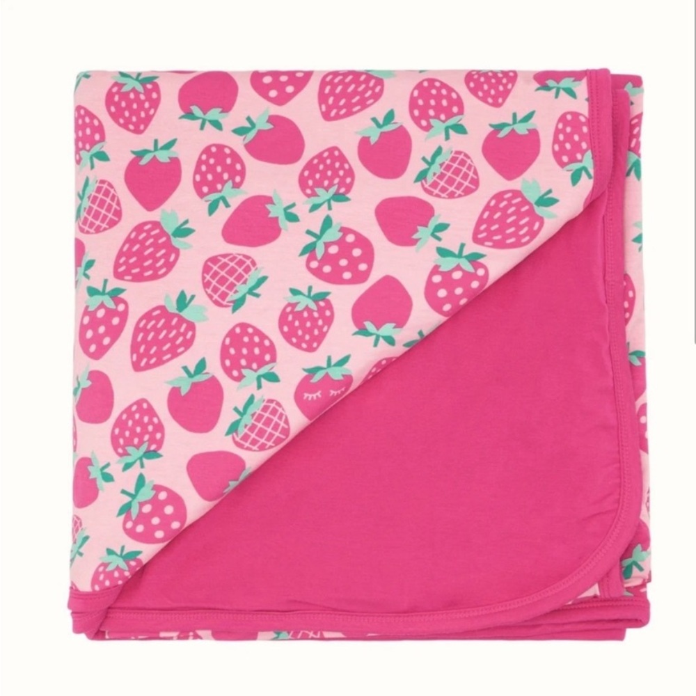Little Sleepies - Sweet Strawberries - Large Cloud Blanket